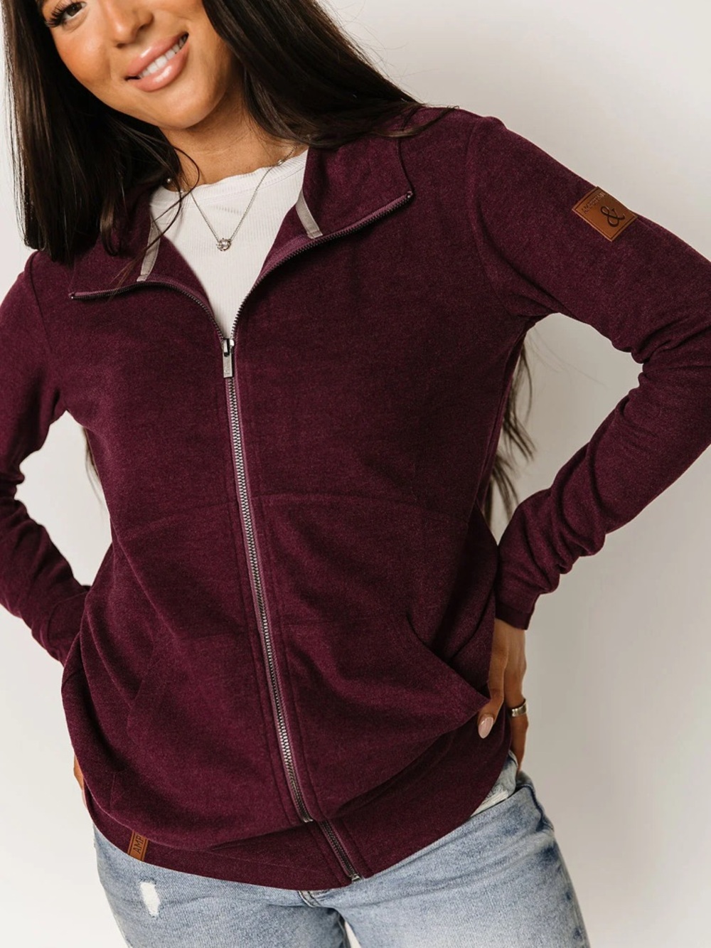 Ampersand wine zip up & jogger set